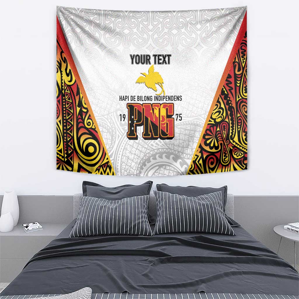 Personalized Papua New Guinea Tapestry Hapi De bilong Indipendens PNG LT7 - Polynesian Pride