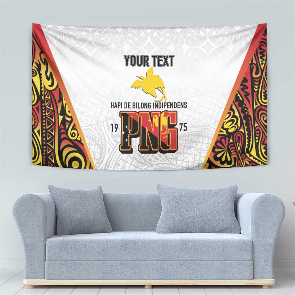 Personalized Papua New Guinea Tapestry Hapi De bilong Indipendens PNG LT7 - Polynesian Pride
