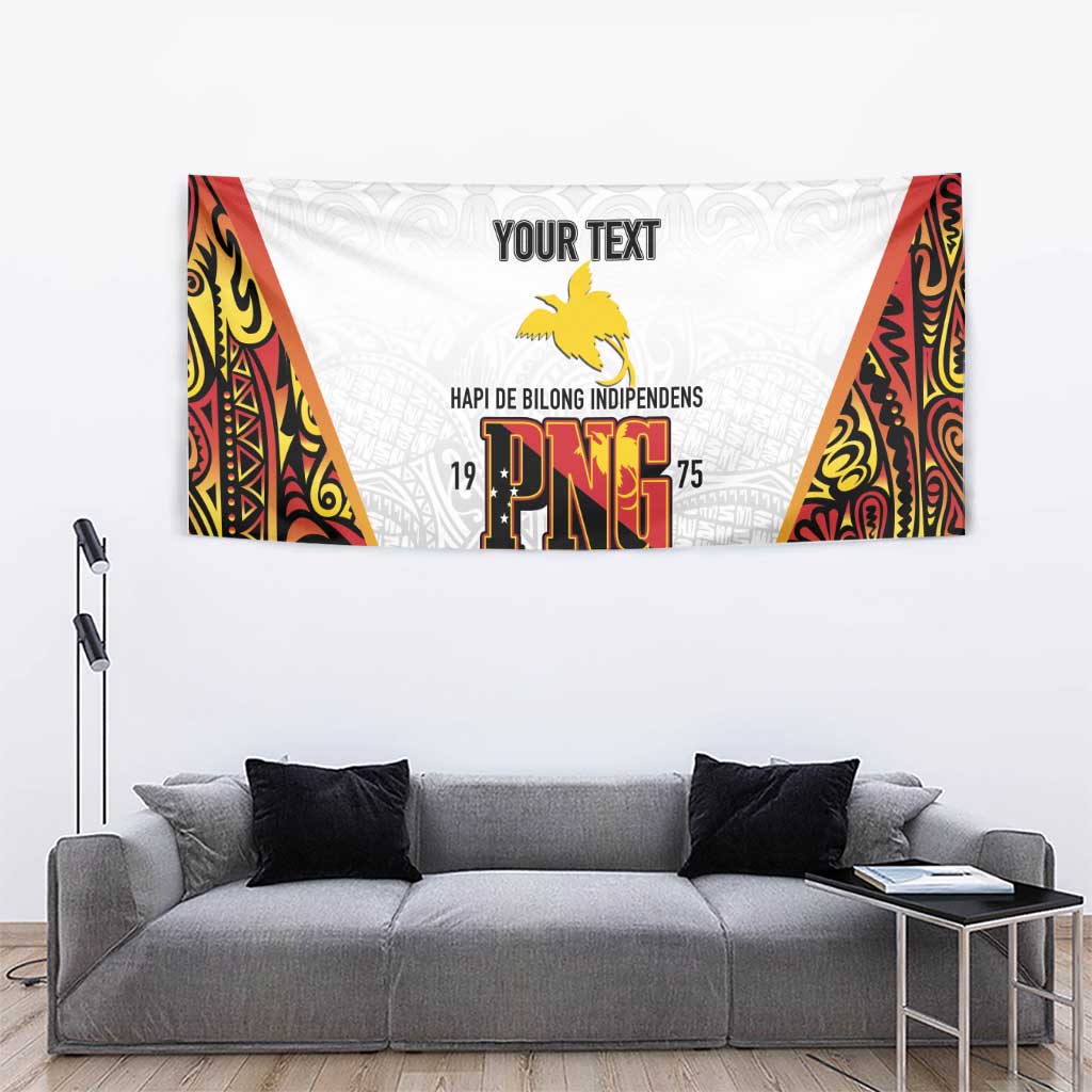 Personalized Papua New Guinea Tapestry Hapi De bilong Indipendens PNG LT7 - Polynesian Pride