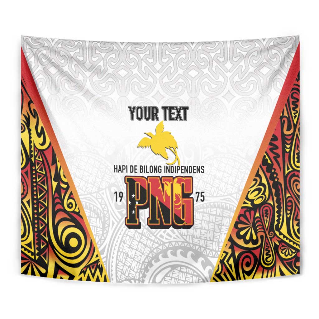 Personalized Papua New Guinea Tapestry Hapi De bilong Indipendens PNG LT7 - Polynesian Pride