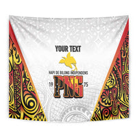 Personalized Papua New Guinea Tapestry Hapi De bilong Indipendens PNG LT7 - Polynesian Pride