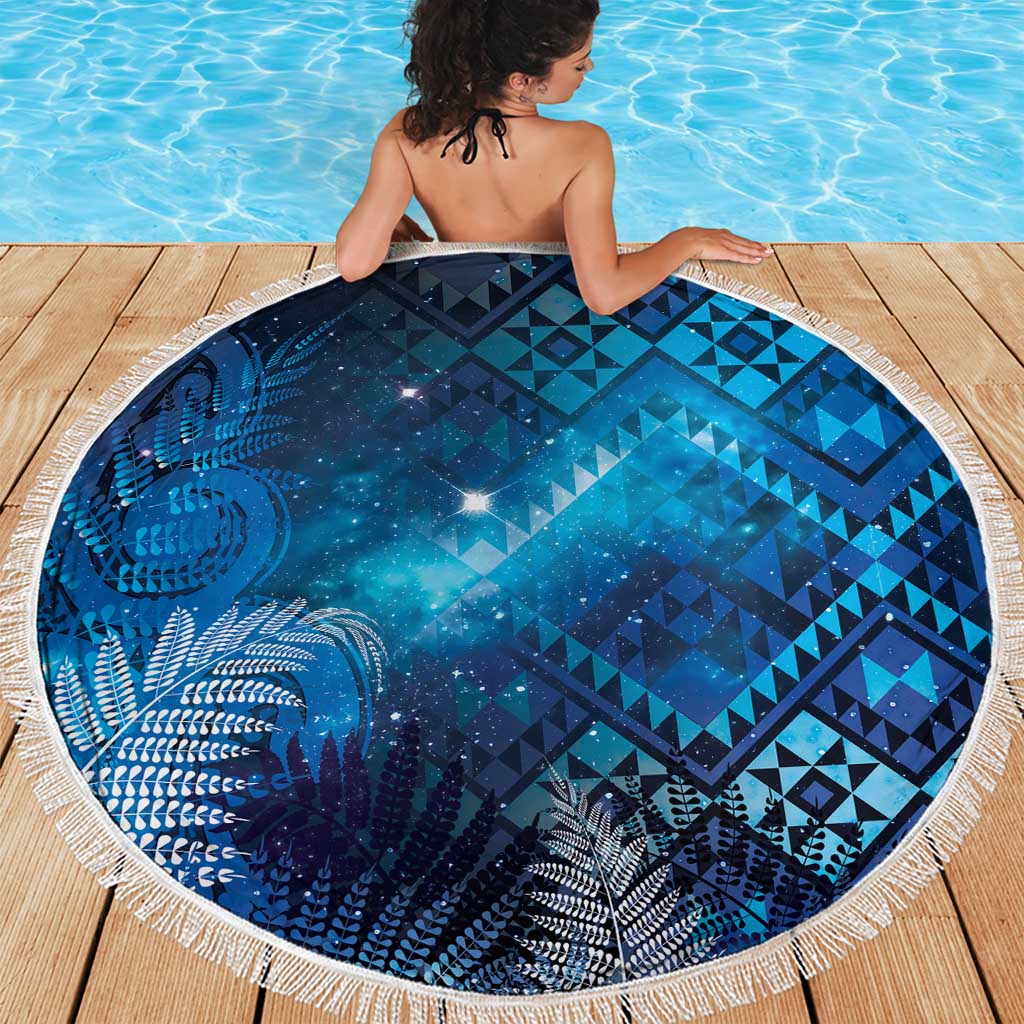 Aotearoa Taniko Matariki Beach Blanket Cosmic Blue LT7 - Polynesian Pride