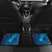 Aotearoa Taniko Matariki Car Mats Cosmic Blue LT7 Set 2pcs - Back Blue - Polynesian Pride
