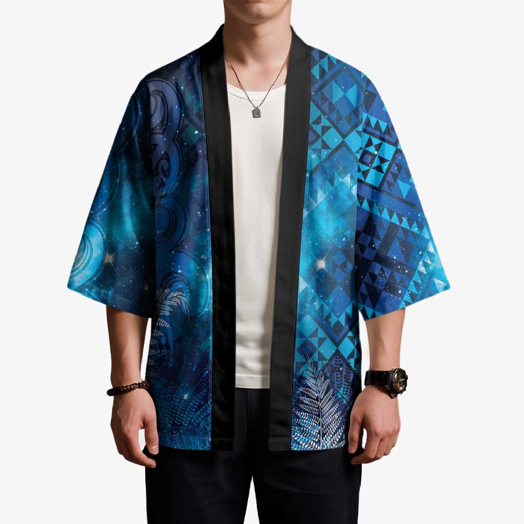 Aotearoa Taniko Matariki Kimono Cosmic Blue LT7 - Polynesian Pride