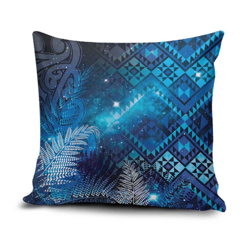 Aotearoa Taniko Matariki Pillow Cover Cosmic Blue LT7 Blue - Polynesian Pride