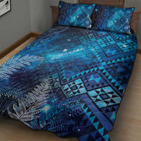 Aotearoa Taniko Matariki Quilt Bed Set Cosmic Blue LT7 - Polynesian Pride