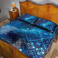 Aotearoa Taniko Matariki Quilt Bed Set Cosmic Blue LT7 - Polynesian Pride