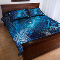 Aotearoa Taniko Matariki Quilt Bed Set Cosmic Blue LT7 - Polynesian Pride