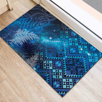 Aotearoa Taniko Matariki Rubber Doormat Cosmic Blue LT7 - Polynesian Pride