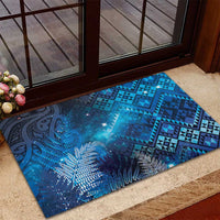 Aotearoa Taniko Matariki Rubber Doormat Cosmic Blue LT7 - Polynesian Pride