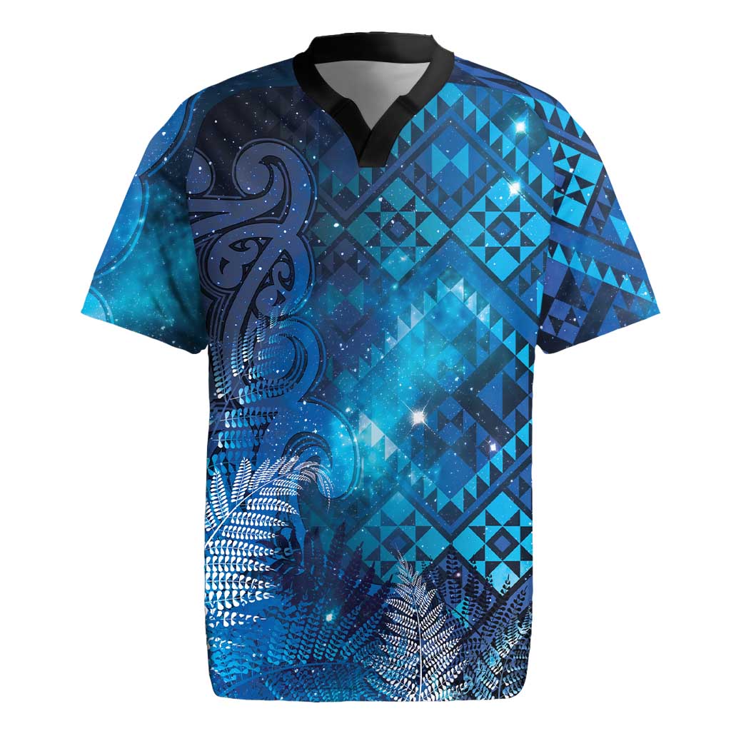 Aotearoa Taniko Matariki Rugby Jersey Cosmic Blue LT7 Blue - Polynesian Pride