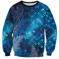 Aotearoa Taniko Matariki Sweatshirt Cosmic Blue LT7 Unisex Blue - Polynesian Pride