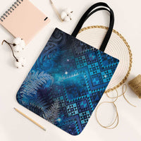 Aotearoa Taniko Matariki Tote Bag Cosmic Blue LT7 Black Strap One Size Blue - Polynesian Pride