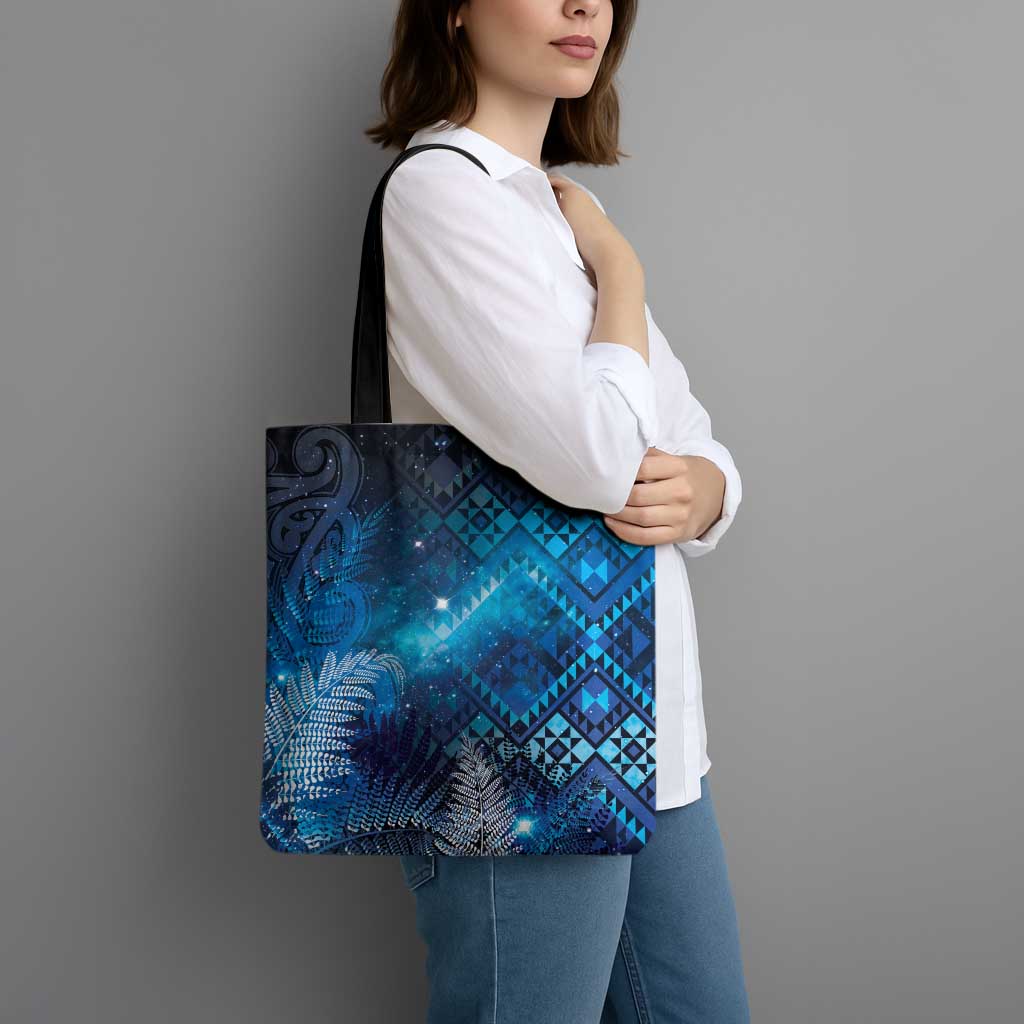 Aotearoa Taniko Matariki Tote Bag Cosmic Blue LT7 - Polynesian Pride