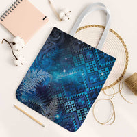 Aotearoa Taniko Matariki Tote Bag Cosmic Blue LT7 White Strap One Size Blue - Polynesian Pride