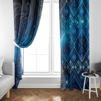 Aotearoa Taniko Matariki Window Curtain Cosmic Blue LT7 - Polynesian Pride