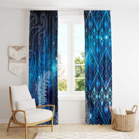 Aotearoa Taniko Matariki Window Curtain Cosmic Blue LT7 - Polynesian Pride