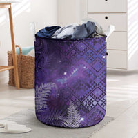 Aotearoa Taniko Matariki Laundry Basket Cosmic Violet LT7 Purple - Polynesian Pride