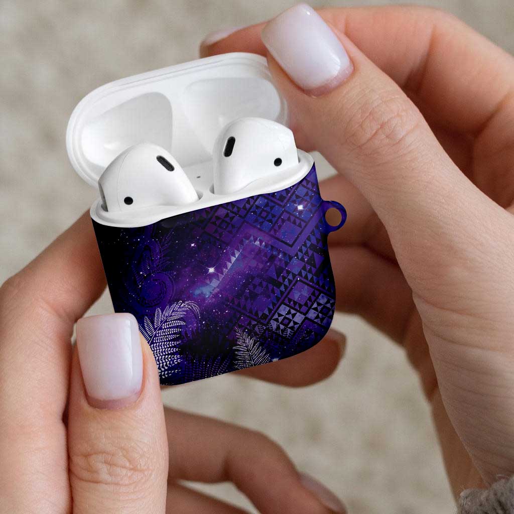 Aotearoa Taniko Matariki AirPods Case Cosmic Violet LT7 - Polynesian Pride