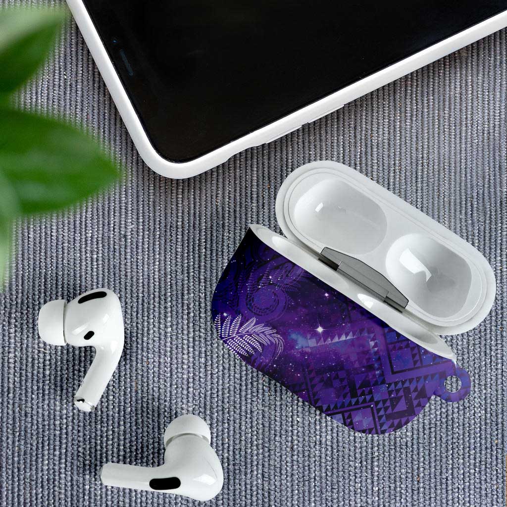 Aotearoa Taniko Matariki AirPods Case Cosmic Violet LT7 - Polynesian Pride
