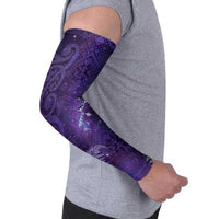 Aotearoa Taniko Matariki Arm Sleeves Cosmic Violet LT7 - Polynesian Pride