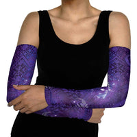 Aotearoa Taniko Matariki Arm Sleeves Cosmic Violet LT7 - Polynesian Pride