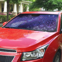Aotearoa Taniko Matariki Auto Sun Shade Cosmic Violet LT7 - Polynesian Pride