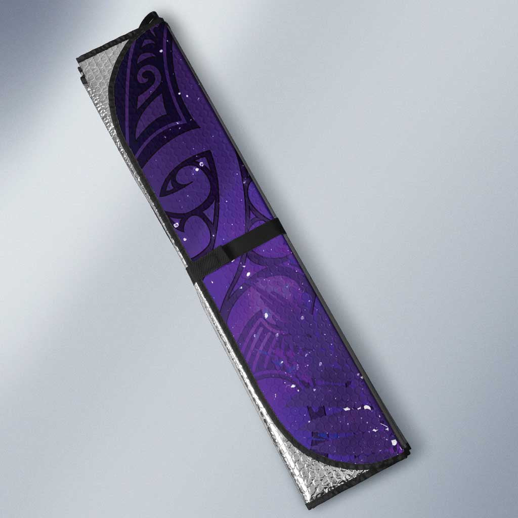 Aotearoa Taniko Matariki Auto Sun Shade Cosmic Violet LT7 - Polynesian Pride