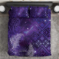 Aotearoa Taniko Matariki Bedding Set Cosmic Violet LT7 Purple - Polynesian Pride