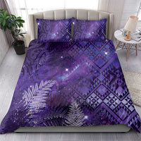 Aotearoa Taniko Matariki Bedding Set Cosmic Violet LT7 - Polynesian Pride