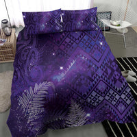 Aotearoa Taniko Matariki Bedding Set Cosmic Violet LT7 - Polynesian Pride