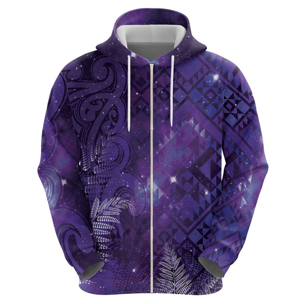 Aotearoa Taniko Matariki Hoodie Cosmic Violet LT7 - Polynesian Pride