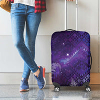 Aotearoa Taniko Matariki Luggage Cover Cosmic Violet LT7 - Polynesian Pride