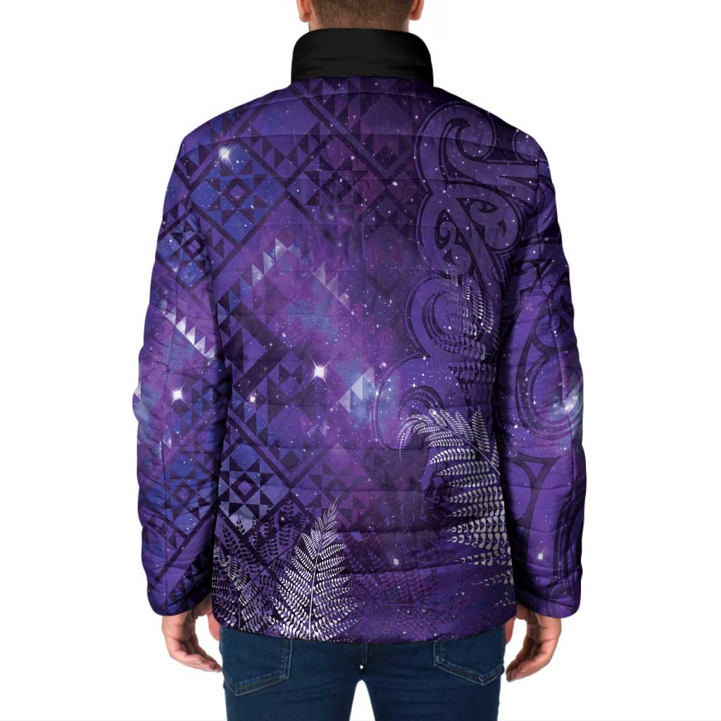 Aotearoa Taniko Matariki Padded Jacket Cosmic Violet LT7 - Polynesian Pride