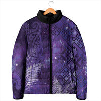 Aotearoa Taniko Matariki Padded Jacket Cosmic Violet LT7 - Polynesian Pride