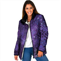 Aotearoa Taniko Matariki Padded Jacket Cosmic Violet LT7 Women Purple - Polynesian Pride