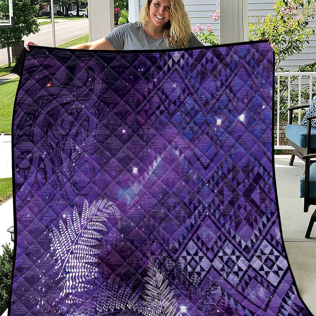 Aotearoa Taniko Matariki Quilt Cosmic Violet LT7 Purple - Polynesian Pride