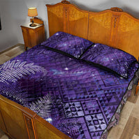 Aotearoa Taniko Matariki Quilt Bed Set Cosmic Violet LT7 - Polynesian Pride