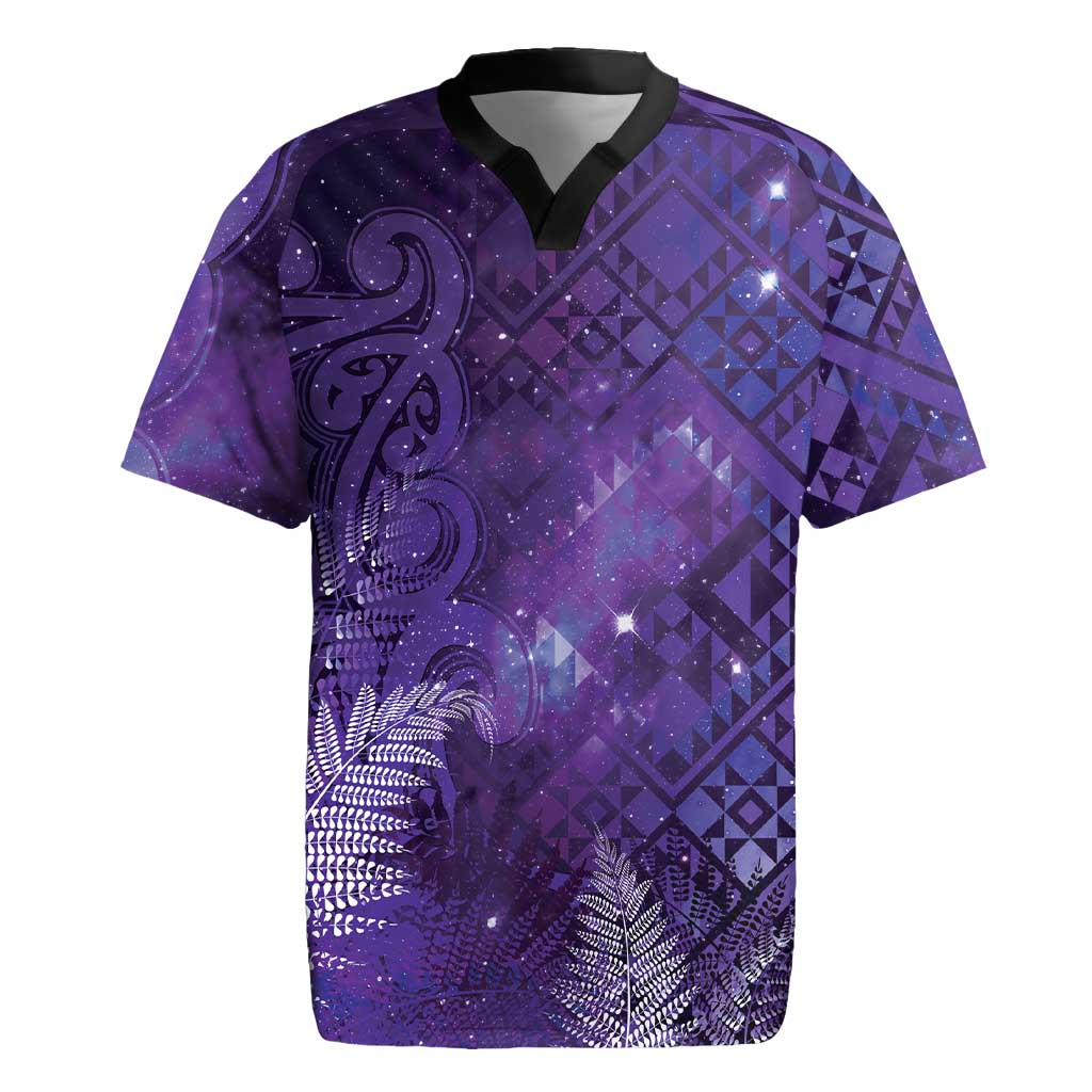 Aotearoa Taniko Matariki Rugby Jersey Cosmic Violet LT7 Purple - Polynesian Pride