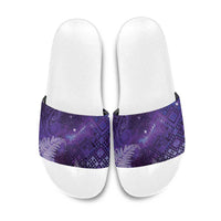 Aotearoa Taniko Matariki Slide Sandals Cosmic Violet LT7 Purple - Polynesian Pride