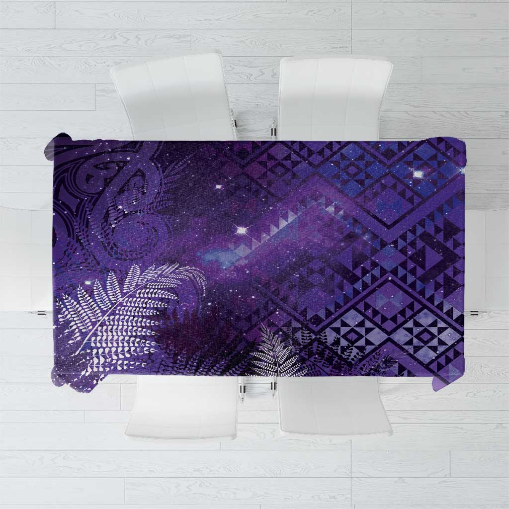 Aotearoa Taniko Matariki Tablecloth Cosmic Violet LT7 Purple - Polynesian Pride