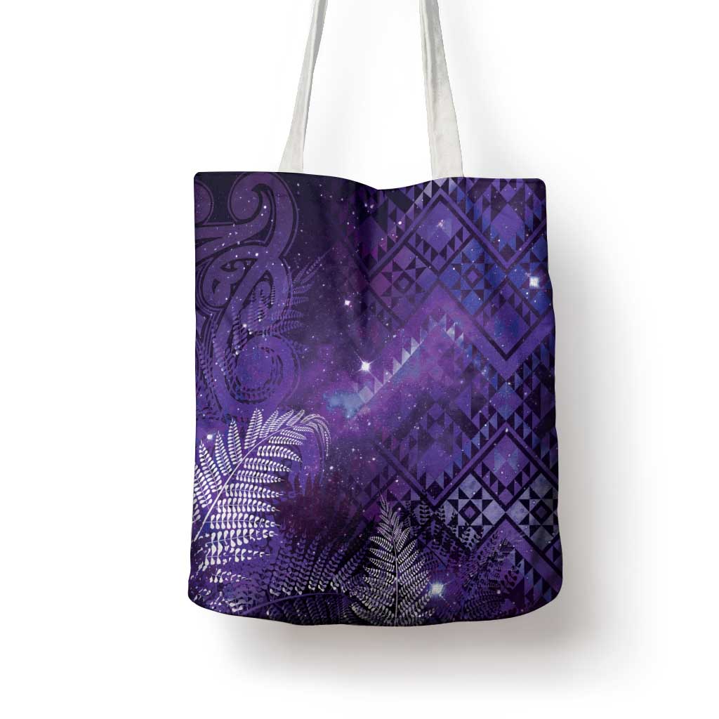 Aotearoa Taniko Matariki Tote Bag Cosmic Violet LT7 - Polynesian Pride