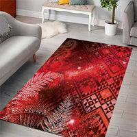 Aotearoa Taniko Matariki Area Rug Cosmic Red LT7 - Polynesian Pride