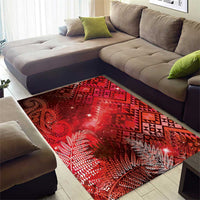 Aotearoa Taniko Matariki Area Rug Cosmic Red LT7 - Polynesian Pride