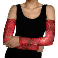 Aotearoa Taniko Matariki Arm Sleeves Cosmic Red LT7 - Polynesian Pride