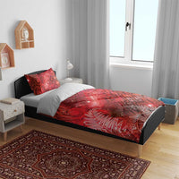 Aotearoa Taniko Matariki Bedding Set Cosmic Red LT7 - Polynesian Pride