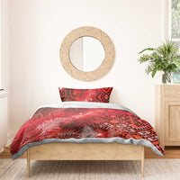 Aotearoa Taniko Matariki Bedding Set Cosmic Red LT7 - Polynesian Pride