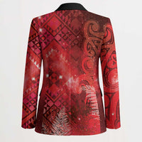 Aotearoa Taniko Matariki Blazer Cosmic Red LT7 - Polynesian Pride