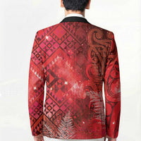 Aotearoa Taniko Matariki Blazer Cosmic Red LT7 - Polynesian Pride