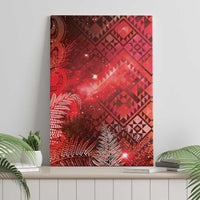 Aotearoa Taniko Matariki Canvas Wall Art Cosmic Red LT7 - Polynesian Pride